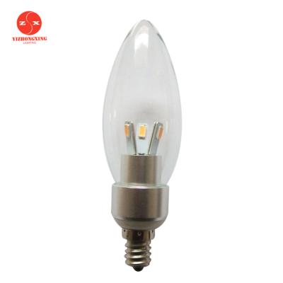 China Hotel 3w 4w 5w 6w led dimmable led candle light bulb E10/E11/E12/E14/E17/B15 AC85-265V 100-130V/200-240V for sale