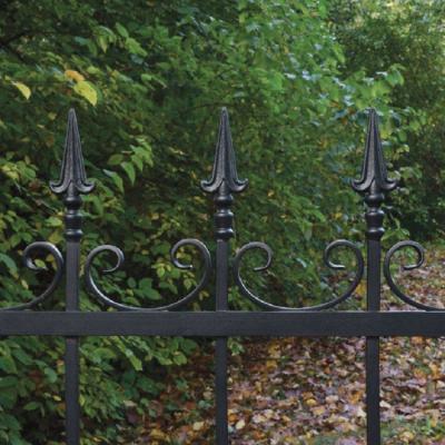 China New Design Easily Assembled Cheap Wrought Iron Fence Panel Steel Metal Picket Fence Ornamental for sale