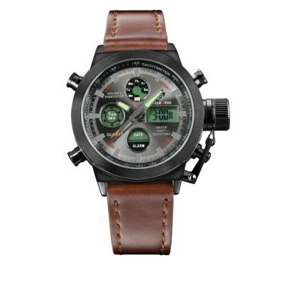 China GOLDENHOUR GH103 Mens Sports Quartz Watches Top Brand Luxury Leather Strap Male Watches Men for sale