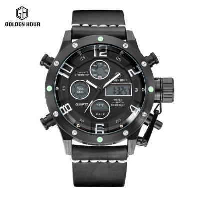 Chine GOLDENHOUR digital LED men quartz sports fashion watch top luxury waterproof wrist men's watch ,hot sale à vendre