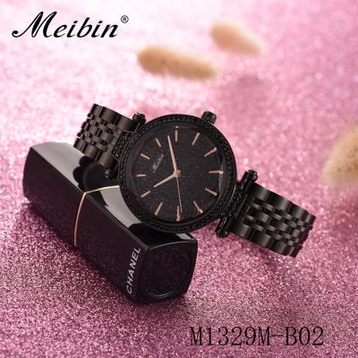 China Meibin 1329 Starry Sky Brick Watch Stainless Steel Watches For Ladies Band Watches Waterproof Women's for sale