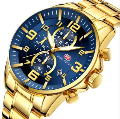 China MINI FOCUS Gold Watches Men Luxury Brand Automatic Multi-function Movement Luminous Waterproof Large Watch 0278G for sale