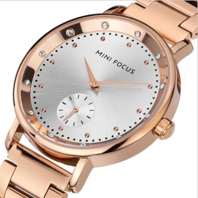 China MINI FOCUS MF0037L Brand Wrist Watch Fashion Ladies Watches Women Quartz With Diamonds Japan Movement Stainless steel Satch for sale