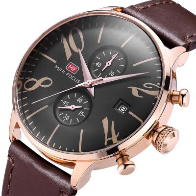 Chine MINIFOCUS Men Watches Famous Top Brand Leather Strap Quartz Wrist Watch Male Sport Clock Montre Homme Relogio Masculino à vendre