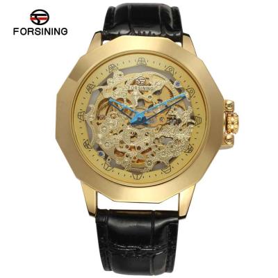 China Forsining mens sports mainspring luxury mechanical leather watch reloj hombre for sale