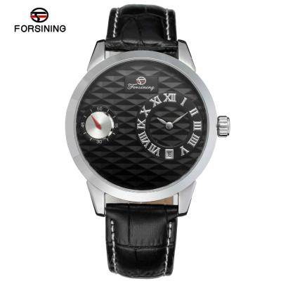 Chine Forsining Men famous black slim simple leather watch à vendre