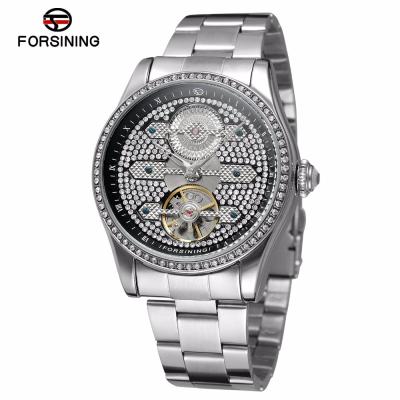 China Alibaba New Design Mens Fashion Diamond Luxury Forsining Brands Watch Wholesale for sale