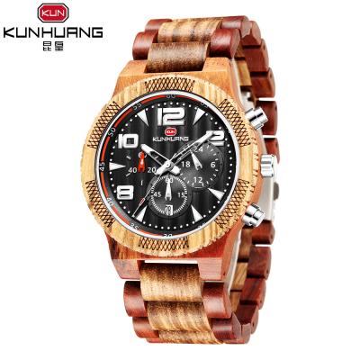 Chine Quality Luxury Factory Wholesale Low Moq Waterproof Japan Movement Mens Wood Bamboo Custom Watches With Private Logo à vendre