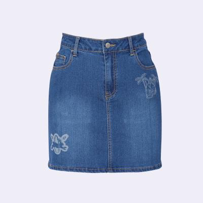 China Wholesale Price Breathable African HOT SALE Light Blue Denim Skirts For Women for sale