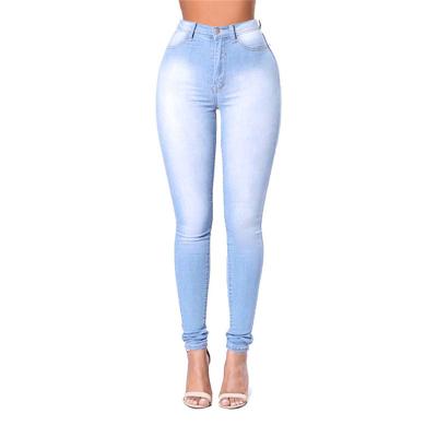 China 2022 Wholesale High Quality Custom Made Stylish Mid Waist Blue Denim Women Breathable Loose Jeans for sale