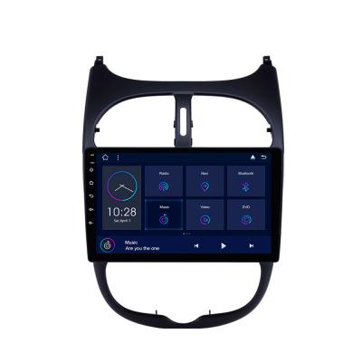 China Car Navigation Android PX6 9 inch Dash Placement Car Stereo Monitor with FM/AM/RDS/AHD/DSP Car Radio For Peugeot 206 YH for sale