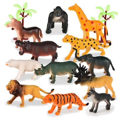 China Artificial Simulation Forest Animal World Plastic Toy Natural Forest Wild Animals Good Quality for sale