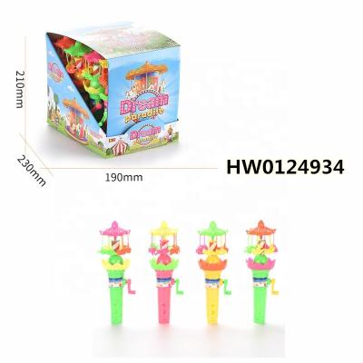 China Funny Crank Spinning Carousel Paradise Plastic Trinket As Sweet Candy Toy for sale