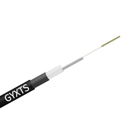 China Gyxts 4-24 core fiber optic cable loose armored aerial fiber optic cable steel wire tube material fiber optic cable for sale