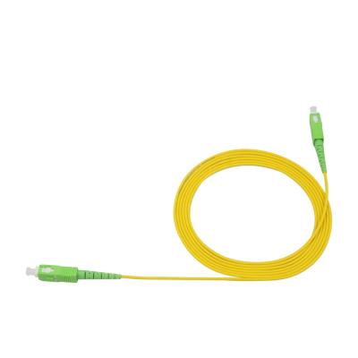 China Original FTTH FTTX Single Mode Green Conector Fiber Optic Patch Cord for sale