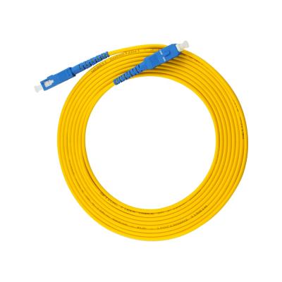 China FTTH FTTX Fiber Optic Patch Tie Jump Material 3.0mm SC-SC Optical SM SX PVD LSZH for sale