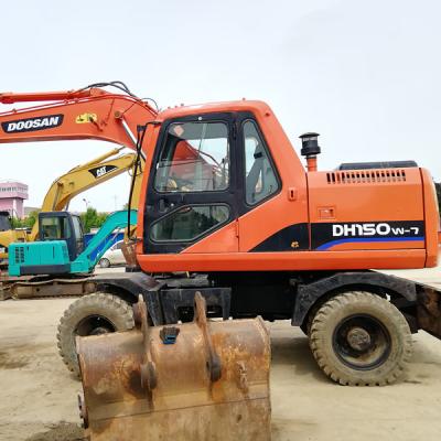 China Construction worksÂ   original korea used DH150 doosan 15 ton wheel excavator for sale