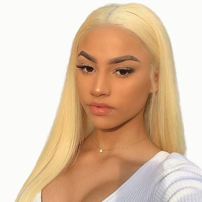 China Indian Wave ELI RTS Blonde 613 Bone Top 13x4 T Lace Wig Raw Virgin Silky Straight 100% Silky Straight Cuticle Aligned Lace Front Hair Wigs for sale