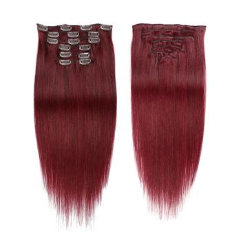 China ELI Wholesale Cheap Factory Price Silky Straight Wave Hair Clip In Extensions Bundles Real Natural Mink Hair Virgin Clip Hair Extensions for sale