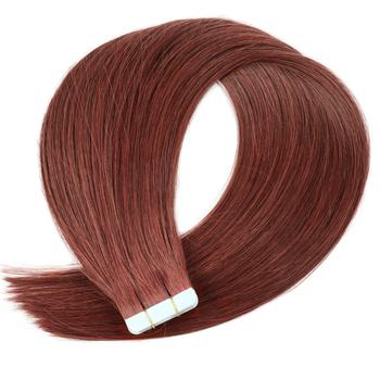 China ELI Orange Tape In Hair Extensions Raw Silky Straight Virgin Remy 100% Indian Wave Extension Hair For Color Women Hair Extensions Cheap Seller for sale