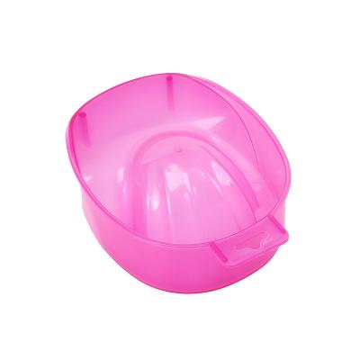 China Nail Cleaning Durable Nail Art Manicure Soak Bowl Nail Polish Gel Remove Half clear PP Bowl for sale