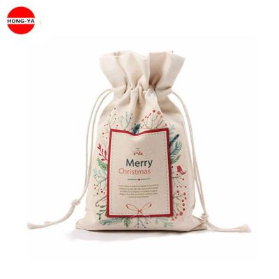 China High Quality Printed Custom Organic Gift Bag Cotton Twill Dust Drawstring Bags for sale