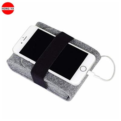 China Wholesale cheap soft gift bag felt powerbank pouch felt earphone wrap case for sale