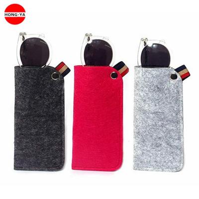 China Eco - Friendly Felt Material Gift Bag Zipper Closed Glass Pockets With Custom for sale