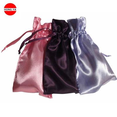 China Custom Logo Silk Satin Cloth Shoe Gift Bag Dust Bag With Drawstring for sale