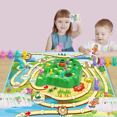 China STEM tiktok hot selling Bunny Cross Country Puzzle Early Learning Children Board Games Rabbit Trap Desktop card Game for sale