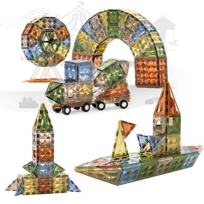 China Euro-American New product ideas 2023 magnet building tiles  3D funny construction magnetic blocks & model building  toy building block sets for sale