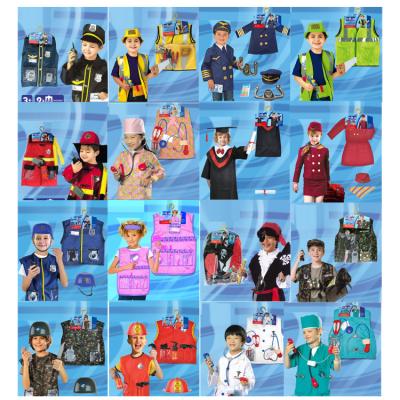 China Halloween Euro-American Children's Career Costume Kids Role Play Costume Kids Nurses Firefighters Pilots Hostesses Cosplay Cooks for sale