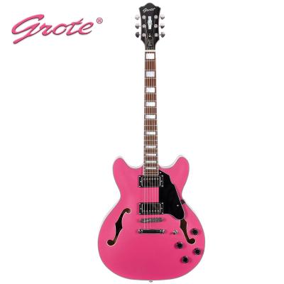 China Cheap luminous maple electric guitar 335 jazz electric guitar electric guitar for sale