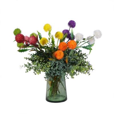 China Durable Artificial Flowers Plants Bouquet Plastic Dandelion Flower For Decoration Wedding Home Decor for sale