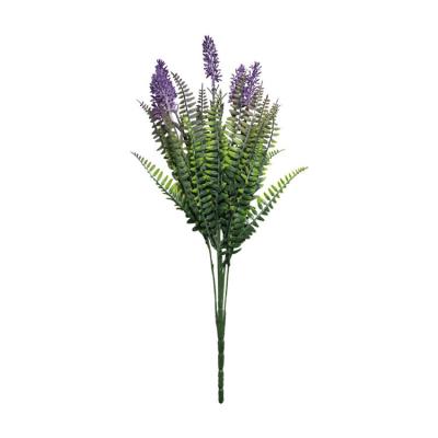 China Artificial Lifelike Purple Plant Home Decoration Lavender Flower Everlasting Silk Bouquets For Indoor Outdoor Decorations for sale