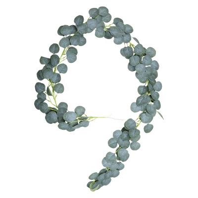 China Touch Natural Artificial Plastic Eucalyptus Greener Garland For Wedding Table Party Home Decoration for sale