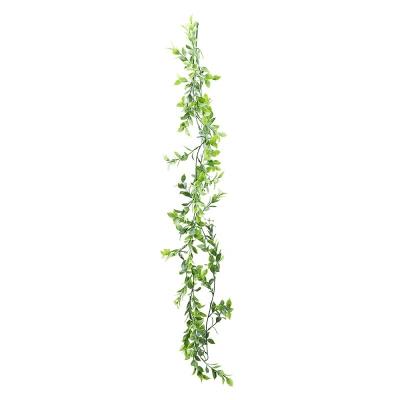 China Natural Touch Faux Green Leaf Artificial Garland Hanging Vines For Table Runner Mantle Wedding Party Decorations for sale