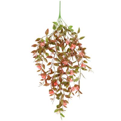 China Artificial Fake PE Vines Hanging Plastic Plants For Indoor Wedding Garland Wall Decor for sale