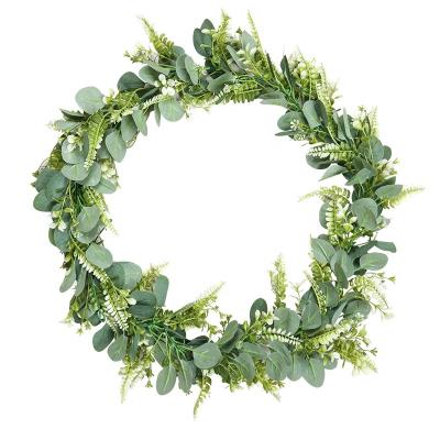 China Artificial Plastic Greenery Garland Vines With Natural Touch Eucalyptus Fern For Table Runner Mantle Wedding Party Decorations for sale