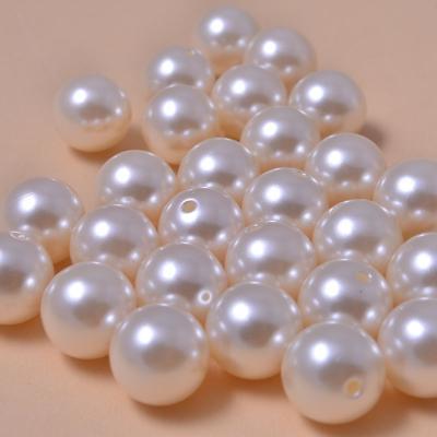 China Factory direct sale small ABS DIY accessories half hole round plastic round bead imitation pearl bead to best-selling king 001 for sale