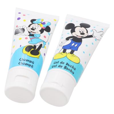 China Cartoon Design 60ml Tube Body Lotion Hand Cream Plastic Tube With Flip Lid Top BB Cream Foundatioin Squeeze Container Tube for sale