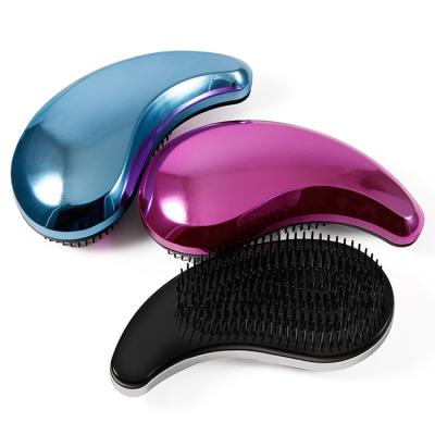 China Salon Logo Comma Type Custom Hair Detangler Brushes Comb Beauty Tools Massage Anti Hair Loss Detangling Hair Brush For Ladies Women for sale