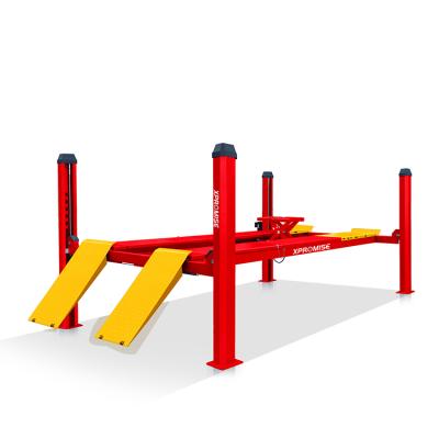 China Popular double level hydraulic 4 post lift with caster in car lifts used 4 post car lift for sale 6000kg for sale