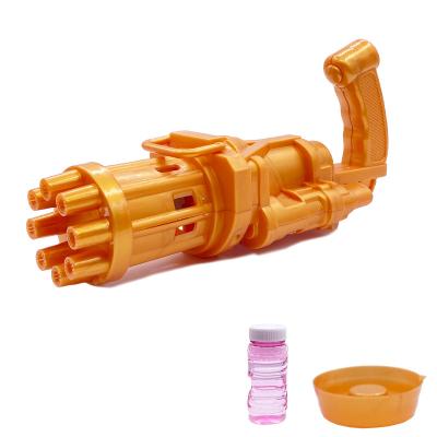 China Ourdoor Toy Kids Automatic 8 Holes Bubble Memory Maker Gatling Bubble Gun Summer Toys Summer Soap Water Bubble Machine For Kids Gift Toys for sale