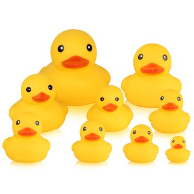 China Toy Cute Little Yellow Duck Dabbling Sounding Squeezes With Squeeze Bath Toy Soft Rubber Float Ducks Bath Play Healthy Fun Gifts For Kids for sale