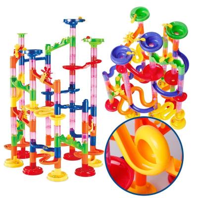 China DIY TOY 105pcs Set Marble Running Track Running Building Blocks Toy Construction DIY Maze Ball Block Educational Toys For Children for sale