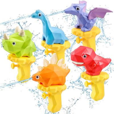 China Outdoor Water Gun Summer 5PCS Shoot Squirting Water Gun Beach Toys Dinosaur Water Gun for sale