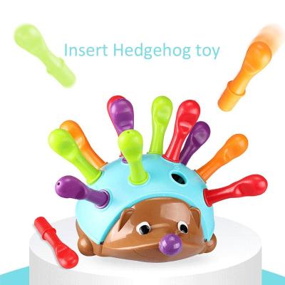 China Preschool Eductional Toys Amazon Training Focused on Fine Motor Hand-eye Coordination Combat Inserted Hedgehog Baby Educational Toy for sale