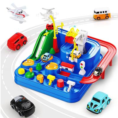 China Top Track Toys 2022 Selling Toy 2022 Kids Slot Rail Car Track Table Games Top Plastic Education Mini Car For Children for sale