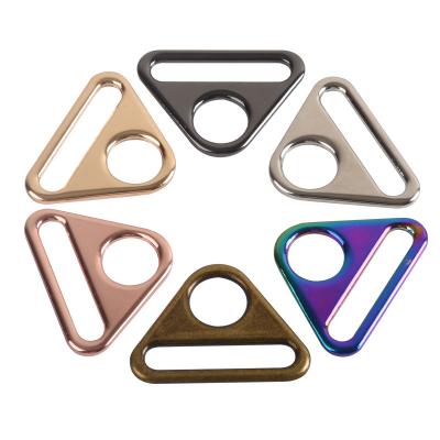 China Best Fashion Material High Quality Best Fashion High Quality Material Zinc Alloy Triangle Buckle Triangle Buckle Luggage Belt Metal Adjustment Buckle Connector for sale